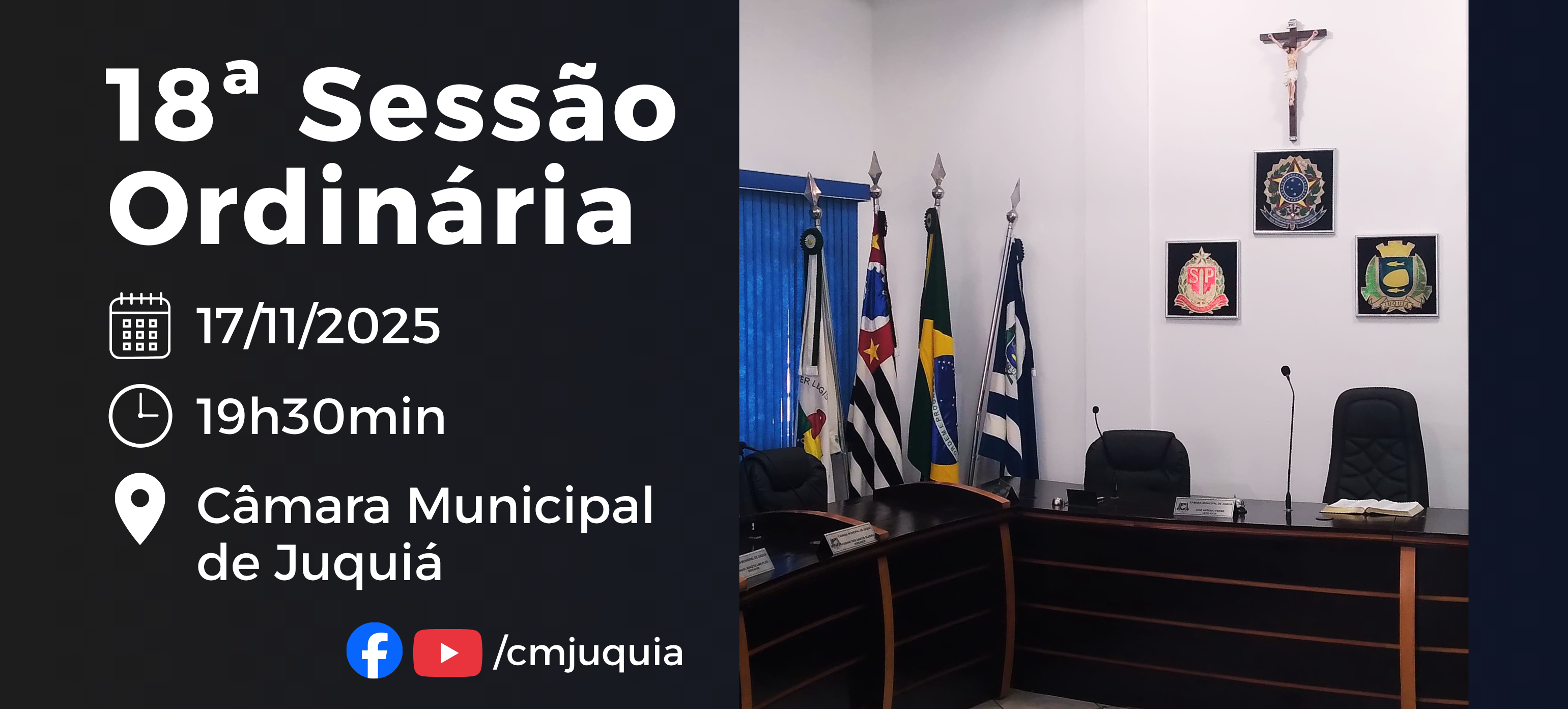 @Slide – Convite – Décima Oitava Sessão Ordinária de 2025